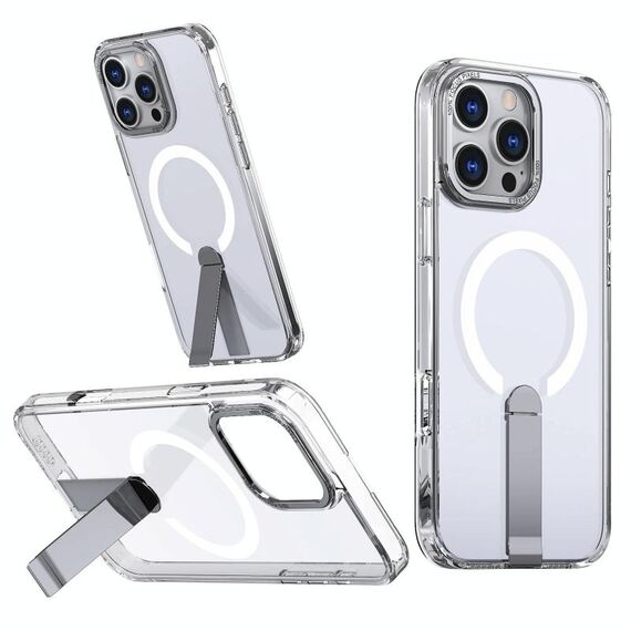 Per iPhone 16 Pro Star Shine Series TPU + PC MagSafe Custodia per telefono con supporto pieghevole (trasparente)