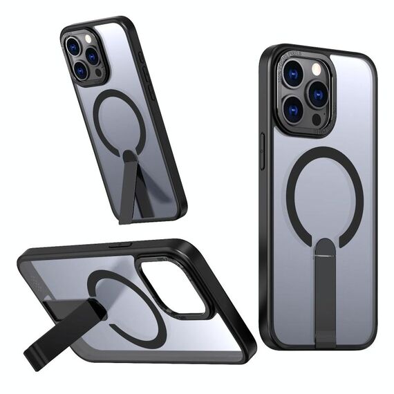 Per iPhone 15 Pro Max Star Shine Series TPU + PC MagSafe Custodia per telefono con supporto pieghevole (nero)