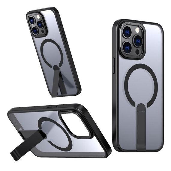Per iPhone 12 Pro Max Star Shine Series TPU + PC MagSafe Custodia per telefono con supporto pieghevole (nero)