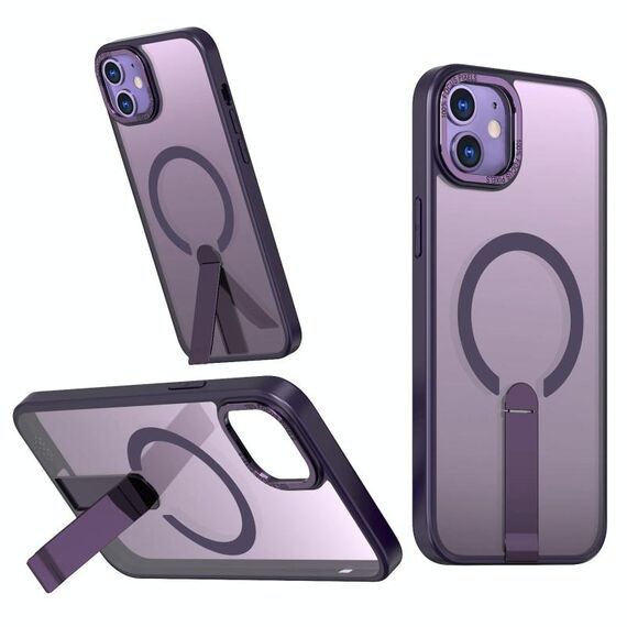 Per iPhone 12 Star Shine Series TPU + PC MagSafe Custodia per telefono con supporto pieghevole (viola)