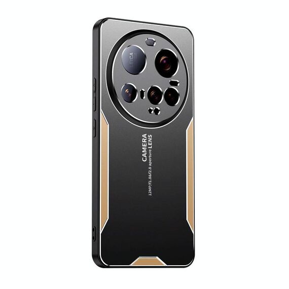 Per Xiaomi 15 Ultra Blade Series TPU Hybrid Metal Phone Case (Oro)