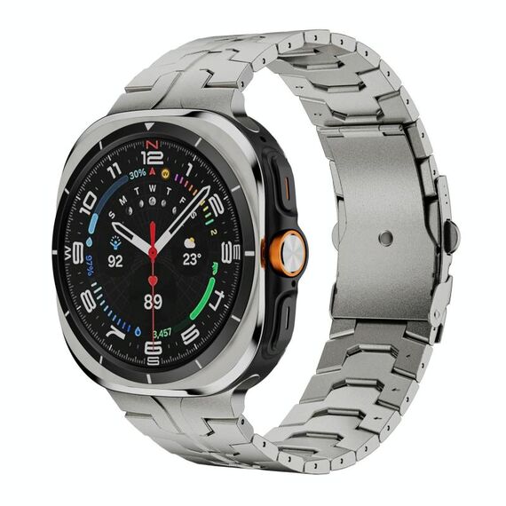 Per Samsung Galaxy Watch Ultra 47mm cinturino in lega di titanio con fibbia di sicurezza in metallo (colore titanio)