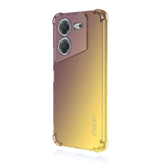 Per Tecno Pova 5 4G ENKAY Hat-Prince Gradient Airbag TPU Custodia per telefono (oro viola)