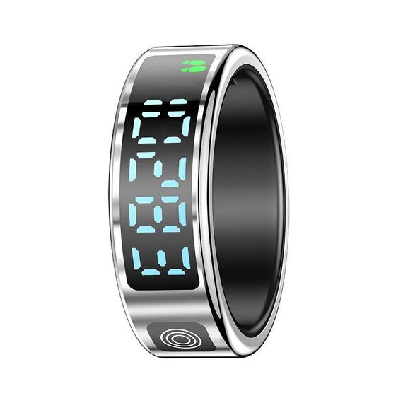 SR08 TAGLIA 8 Anello intelligente, supporta il controllo dei gesti delle mani / monitoraggio della salute / modalità sportive multiple (argento)