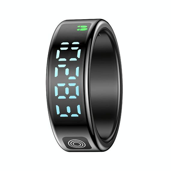 SR08 TAGLIA 11 Anello intelligente, supporta il controllo dei gesti delle mani / monitoraggio della salute / modalità sportive multiple (nero)