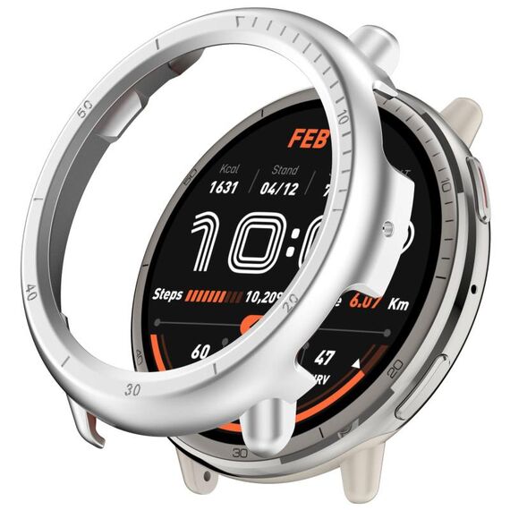 Per Amazfit Active 2 A2437 Custodia protettiva per orologio cavo in PC a mezza copertura (argento)