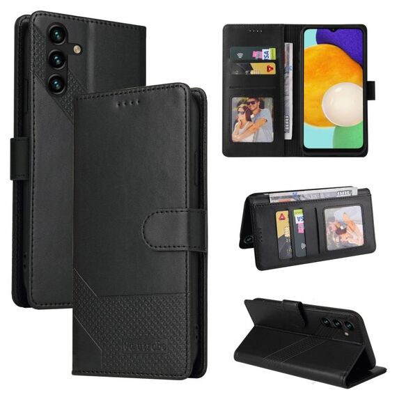 Custodia in pelle magnetica per Samsung Galaxy A54 5G GQUTROBE Skin Feel (nera)