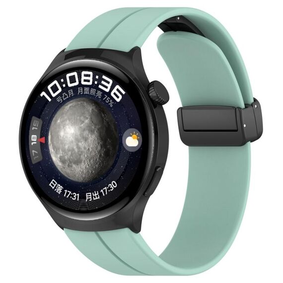 Per Huawei Watch 4 / Watch 4 Pro Cinturino in silicone con fibbia pieghevole (verde acqua)