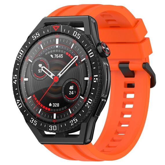 Per Huawei Watch GT3 SE Set di cinturini sportivi in silicone tinta unita lunghi e corti (arancione)