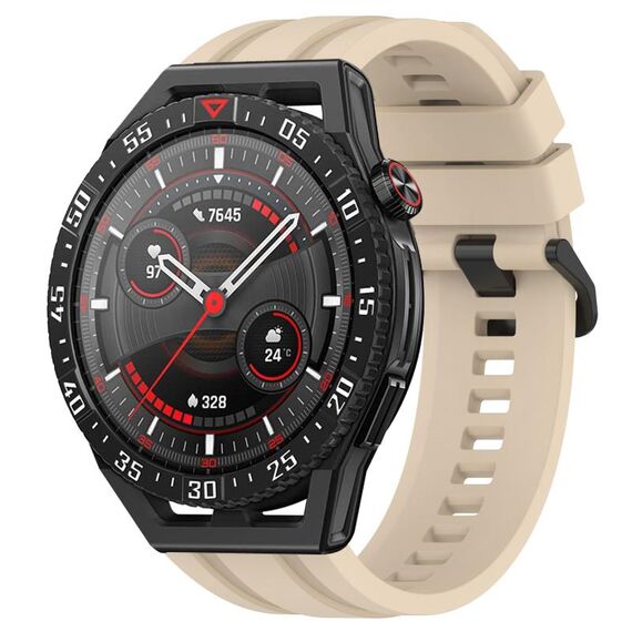 Per Huawei Watch GT3 SE Set di cinturini sportivi in silicone tinta unita lunghi e corti (cachi)