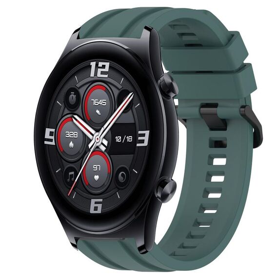 Per Huawei Watch 3 Long & Short Sports Set di cinturini in silicone tinta unita (verde oliva)