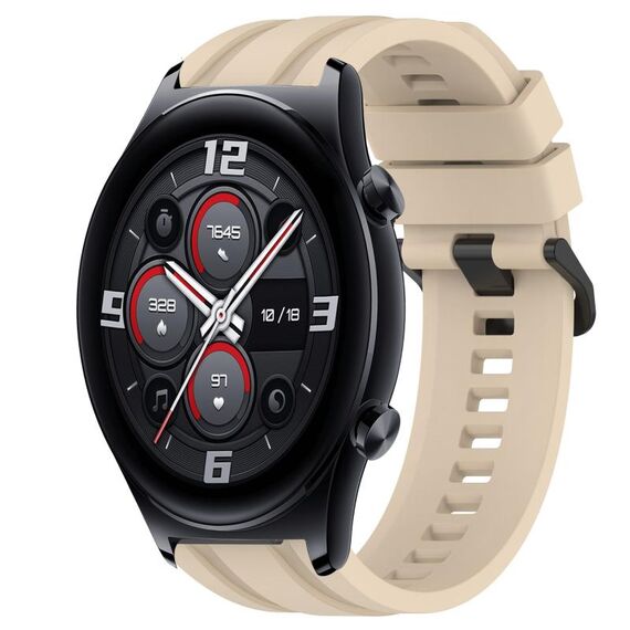Per Huawei Watch 3 Set di cinturini sportivi in silicone tinta unita lunghi e corti (cachi)