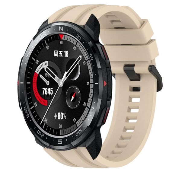 For Honor Watch GS Pro Set di cinturini sportivi in silicone tinta unita lunghi e corti (cachi)