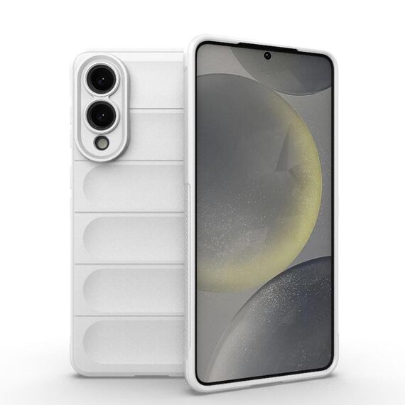 Per Samsung Galaxy S25 Edge 5G Magic Shield TPU + custodia in flanella per telefono (bianco)