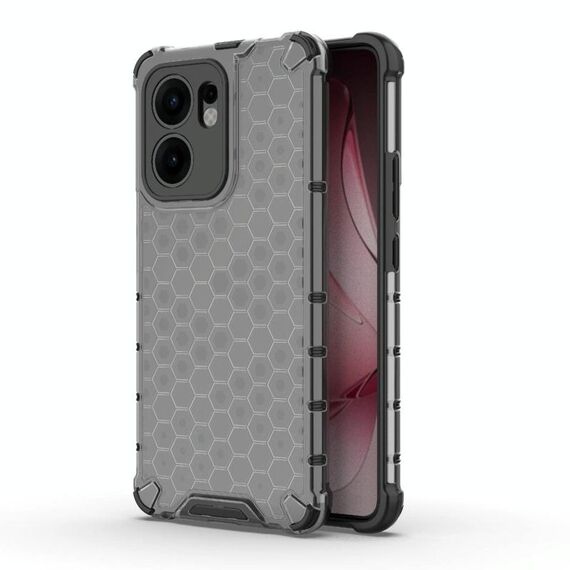 Per OPPO Reno13 F 5G Custodia antiurto a nido d'ape globale per telefono (nero)