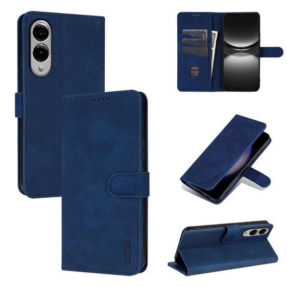 Per Samsung Galaxy S25 Edge 5G AZNS Custodia per telefono in pelle con texture di vitello e pelle al tatto (blu)