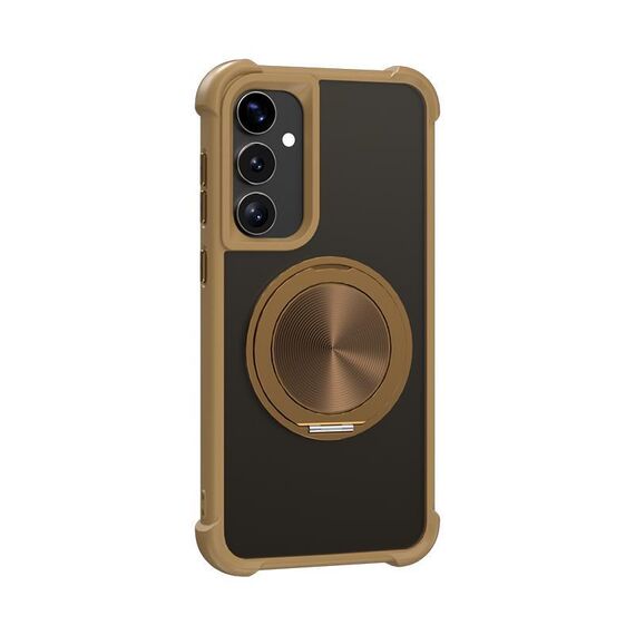 Per Samsung Galaxy S23 FE 5G CD Texture Supporto girevole a 360 gradi MagSafe Custodia per telefono (oro)