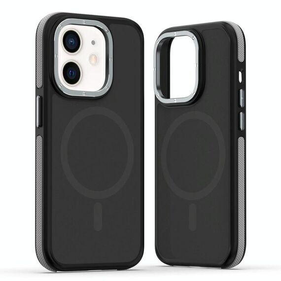 Per iPhone 11 Custodia per telefono MagSafe Dual-Color Skin Feel (Nero Grigio)