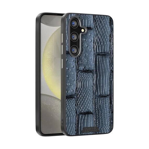 Per Samsung Galaxy S24+ 5G ABEEL Beast Pattern 6D Micro-Embossed MagSafe Custodia per telefono in vera pelle (blu)