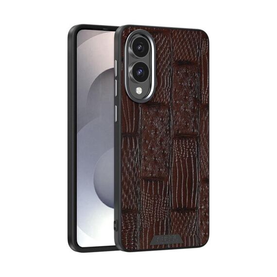 Per Samsung Galaxy S25 Edge 5G ABEEL Beast Pattern 6D Micro-Embossed MagSafe Custodia per telefono in vera pelle (marrone)