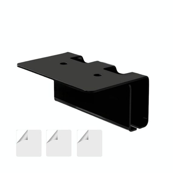 Porta spazzolino elettrico da bagno in acrilico da parete (nero)