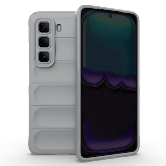 Per Infinix Hot 50 4G Global Magic Shield TPU + Custodia in flanella per telefono (grigio)