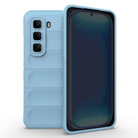 Per Infinix Hot 50 Pro 4G Global Magic Shield TPU + Custodia in flanella per telefono (azzurro chiaro)