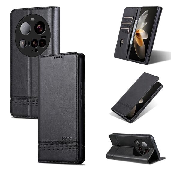 Per Xiaomi 15 Ultra AZNS Custodia per telefono in pelle con texture di vitello magnetica (nero)