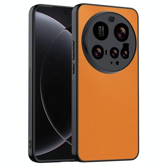 Per Xiaomi 15 Ultra Custodia in pelle ultra sottile e semplice (arancione)