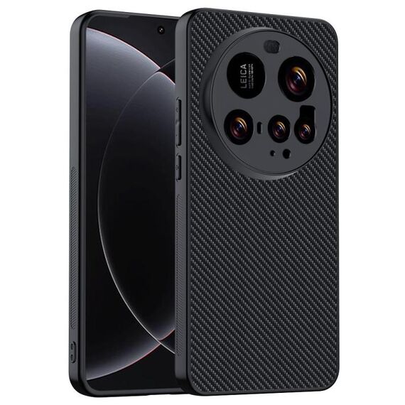 Per Xiaomi 15 Ultra Custodia per telefono con stampa in fibra di carbonio ultra sottile (nero)
