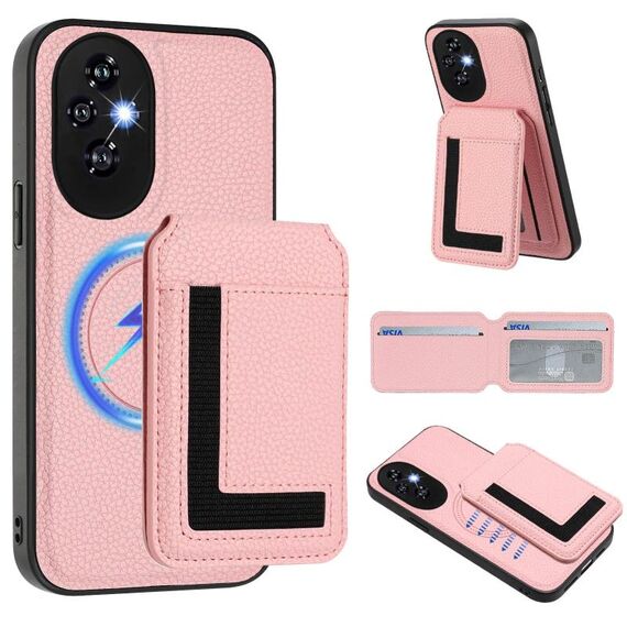 Per Honor 200 Pro CX01 Custodia per telefono con custodia magnetica Magsafe staccabile (rosa)
