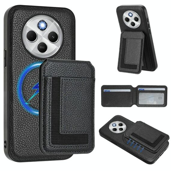 Per Redmi 14C 4G / 14R / A4 5G CX01 Custodia per telefono con custodia magnetica Magsafe staccabile (nero)