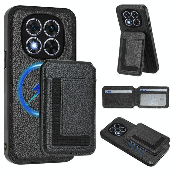 Per Redmi Note 14 Pro+ 5G CX01 Custodia per telefono con custodia magnetica Magsafe staccabile (nero)
