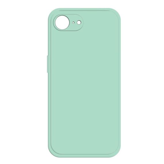 Per iPhone 16e Custodia per telefono in silicone liquido imitazione (ciano chiaro)