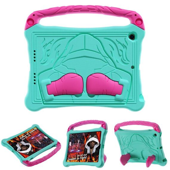 Per iPad 10.5 2017 / Air 3 2019 Boxing Series Kickstand EVA Custodia antiurto per tablet (Rosso rosa menta)