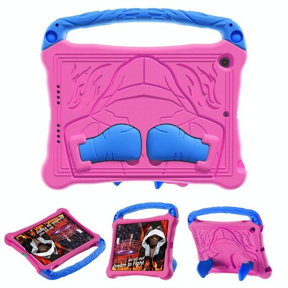 Per iPad 10.5 2017 / Air 3 2019 Boxing Series Kickstand EVA Custodia antiurto per tablet con tracolla (rosa rosso blu)