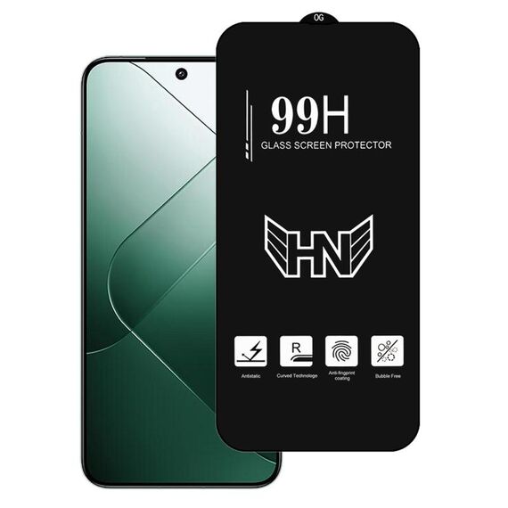 Per Xiaomi 14 Pellicola in vetro temperato a schermo intero con ampio arco in alluminio
