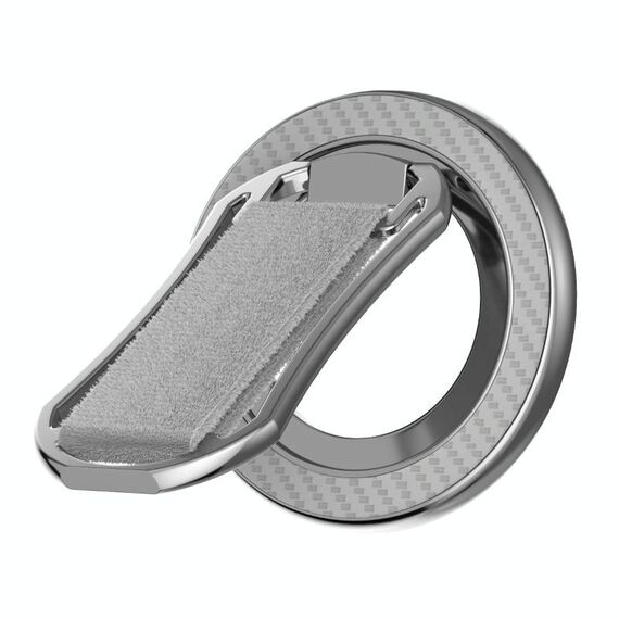 Supporto per telefono MagSafe con anello magnetico pieghevole da polso multifunzionale (grigio)