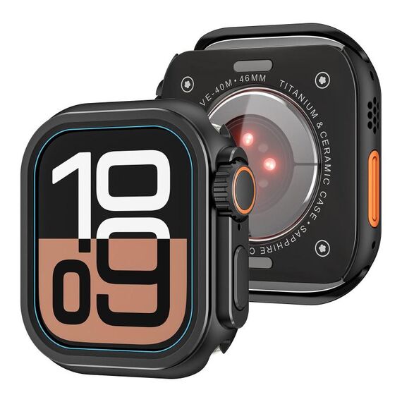Per Apple Watch Series 10 46mm cambia in Ultra 49mm cassa in lega di zinco (nero)