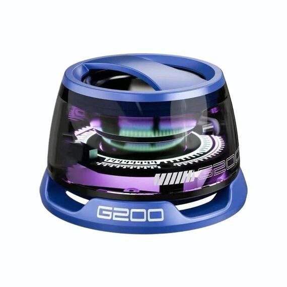 G200 Mini altoparlante Bluetooth TWS magnetico subwoofer con luce colorata per atmosfera (blu)
