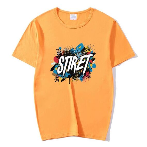 T-shirt girocollo in modal a maniche corte con stampa personalizzata su richiesta, taglia: XXXL (arancione)