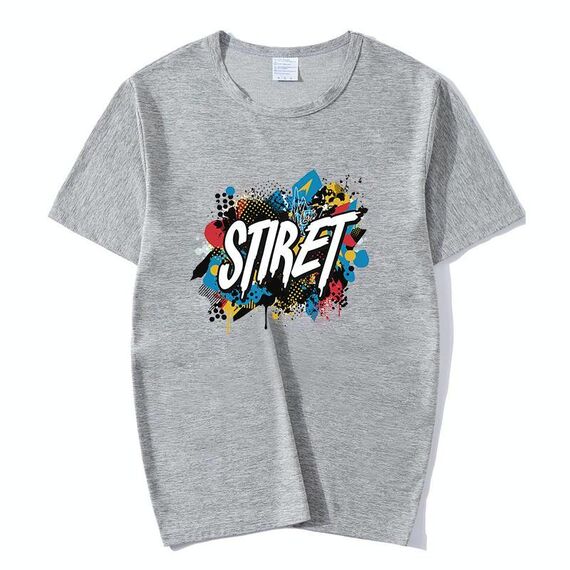 T-shirt girocollo in modal a maniche corte con stampa personalizzata su richiesta, taglia: XXXL (grigio)