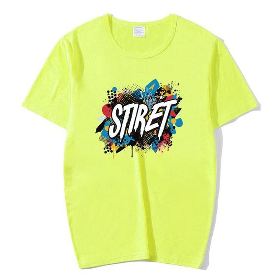 T-shirt girocollo in modal a maniche corte con stampa personalizzata su richiesta, taglia: XXXXL (verde erba)