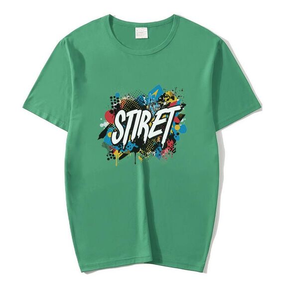 T-shirt girocollo in modal a maniche corte con stampa personalizzata su richiesta, taglia: XXXXXL (verde scuro)