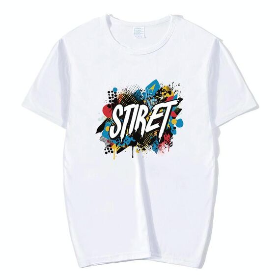 T-shirt girocollo in modal a maniche corte con stampa personalizzata su richiesta, taglia: XXXXXL (bianco)