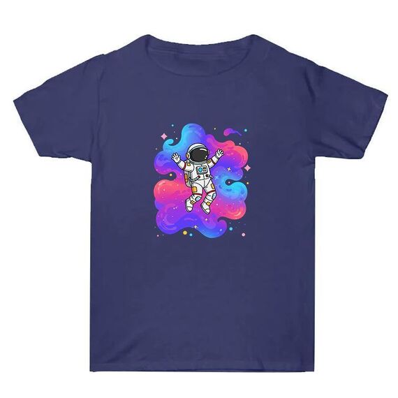 Maglietta estiva larga in cotone a maniche corte con stampa personalizzata su richiesta, taglia: XL (blu navy-4)