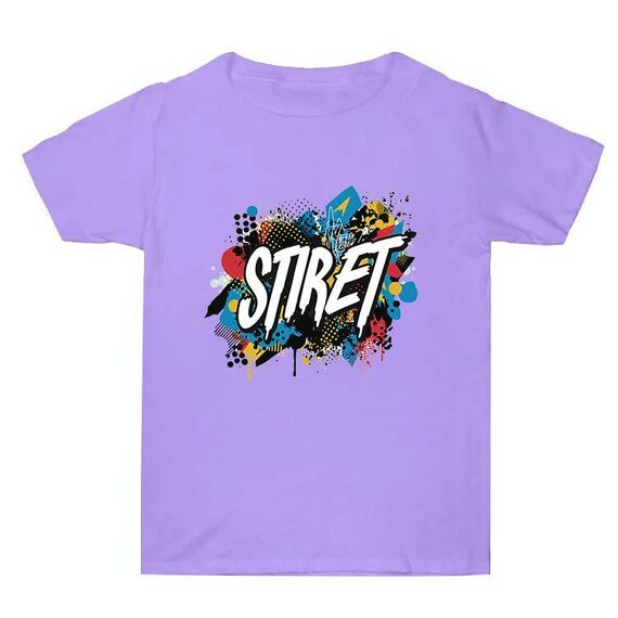 Maglietta estiva larga in cotone a maniche corte con stampa personalizzata su richiesta, taglia: XXXL (viola chiaro-1)
