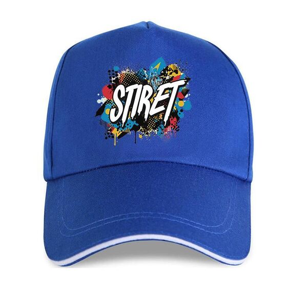 Cappello con visiera in poliestere e cotone con fibbia in acciaio, stampa su richiesta (blu)