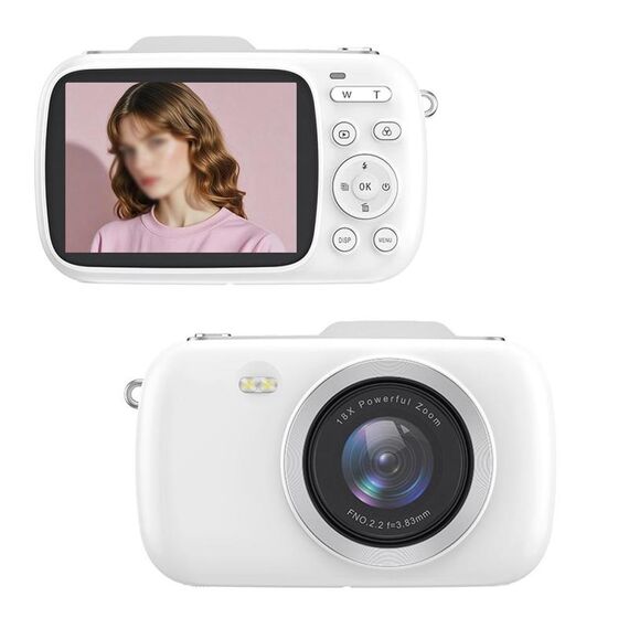 G7-A 2,8 pollici 18X Zoom digitale 4K HD Beauty Digital Camera (bianco)