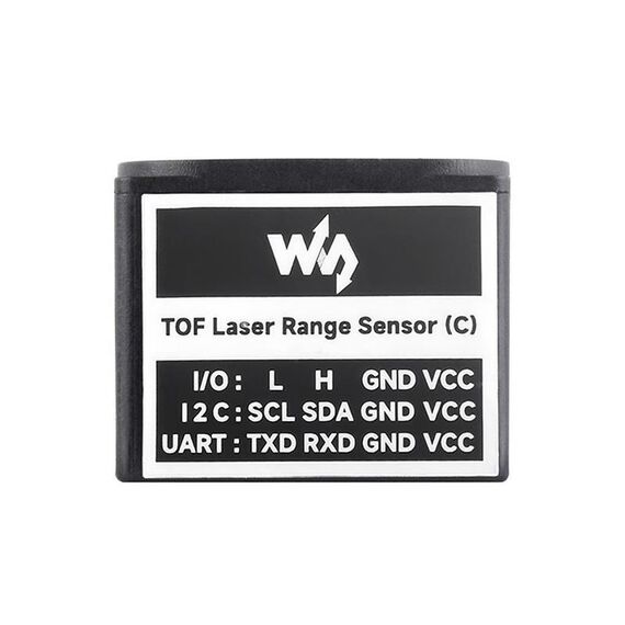 Sensore di distanza laser TOF a tempo di volo Waveshare, comunicazione UART / I2C / IO, portata: 25 m